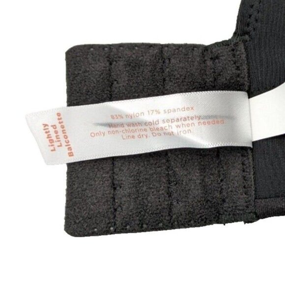 Lane Bryant Cacique Bra Backsmoother Lightly Lined Balconette Size 46DD Black - Picture 9 of 9